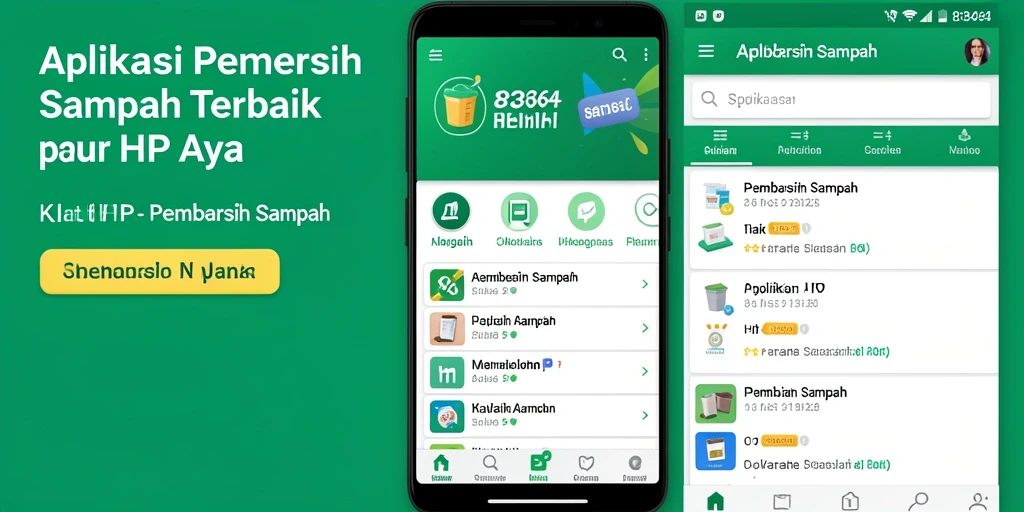 Tampilan antarmuka Pembersih Sampah yang sederhana dan efektif.