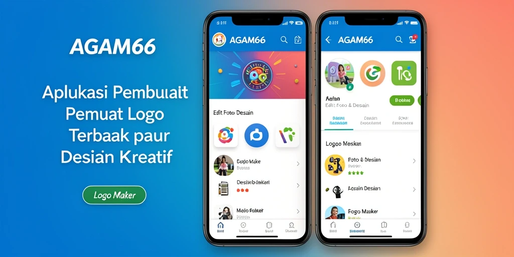 Antarmuka AGAM66 yang intuitif untuk pembuatan logo.
