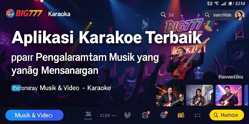 Tampilan antarmuka pengguna <strong>BIG777</strong> yang menarik untuk karaoke.