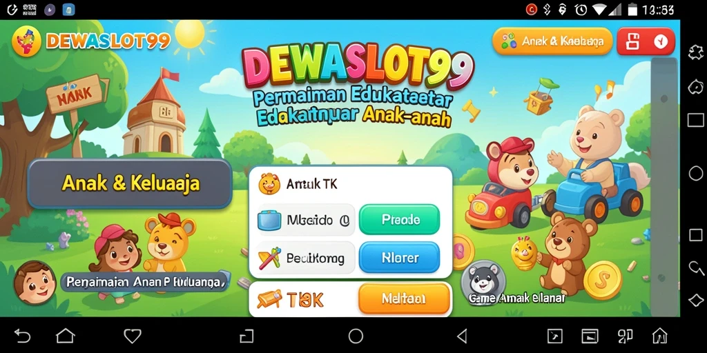 Antarmuka DEWASLOT99 yang ceria dan interaktif.