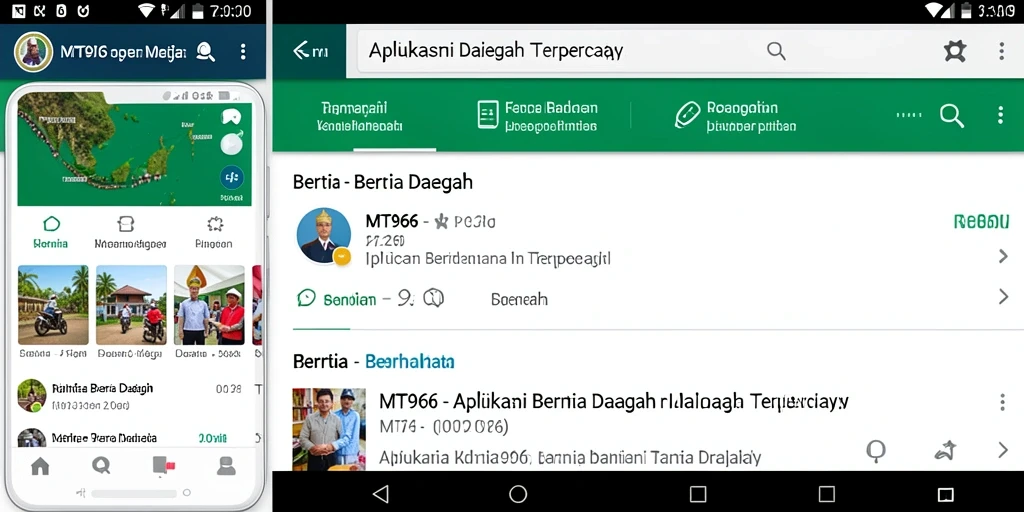 Antarmuka MT966 menampilkan berita daerah dengan jelas dan menarik.