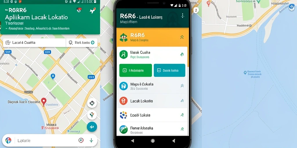 Tampilan antarmuka R6R6 yang menampilkan fungsi Lacak Lokasi.
