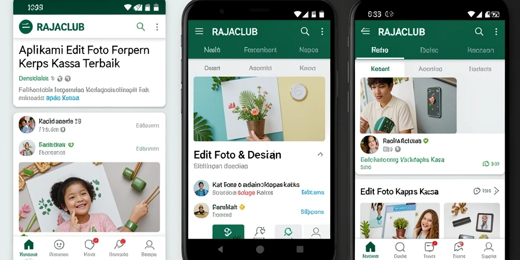Tampilan antarmuka aplikasi RAJACLUB untuk Edit Foto Kertas Kaca.