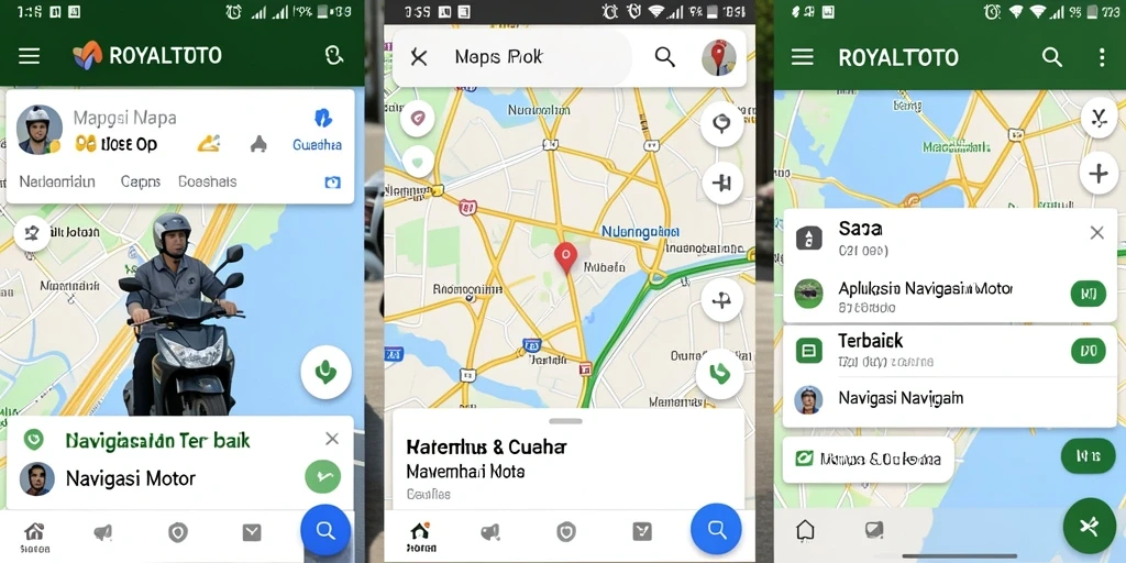 Tampilan antarmuka aplikasi Navigasi Motor ROYALTOTO yang user-friendly.
