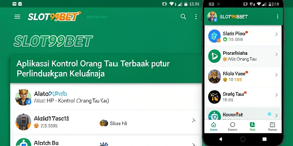 Tampilan antarmuka SLOT99BET yang intuitif untuk Kontrol Orang Tua.