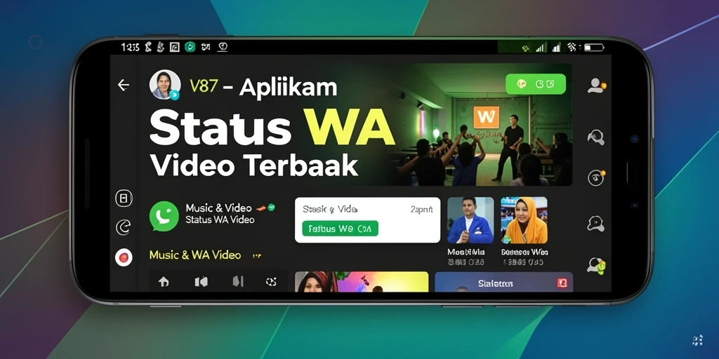 Screenshot aplikasi V87 menampilkan antarmuka pengguna yang menarik dan intuitif.